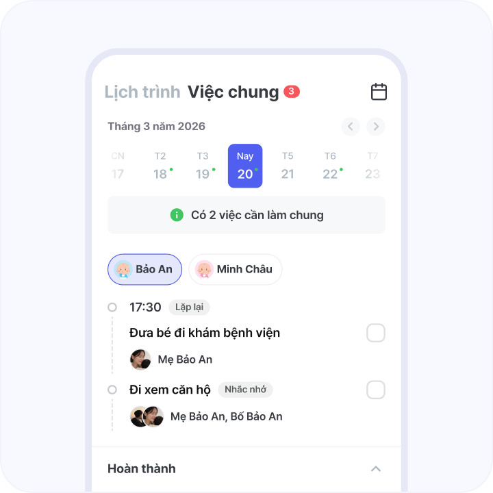 Màn hình cùng chăm bé